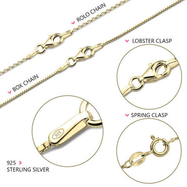 Crescent Moon and Star Necklace 24k Gold Plated