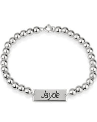 Bar Bead Bracelet Sterling Silver
