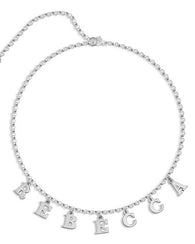 Choker Name Necklace Sterling Silver