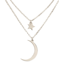 Crescent Moon and Star Necklace