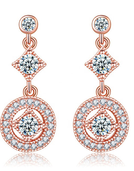 Zircon Vintage Allure Drop Earrings