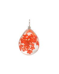 Dried Flower Glass Bubble Drop Charms