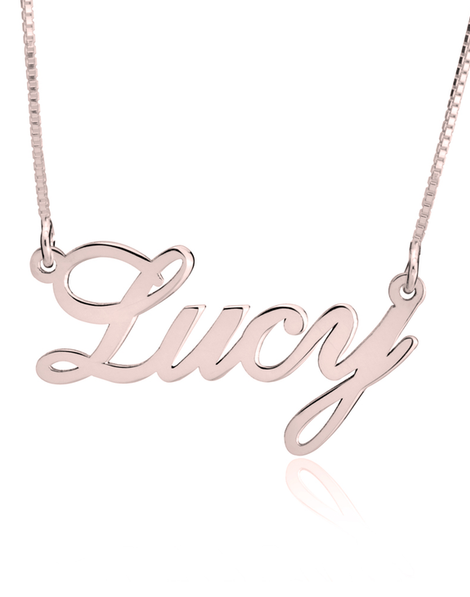 Classic Name Necklace - Rose Gold Plated