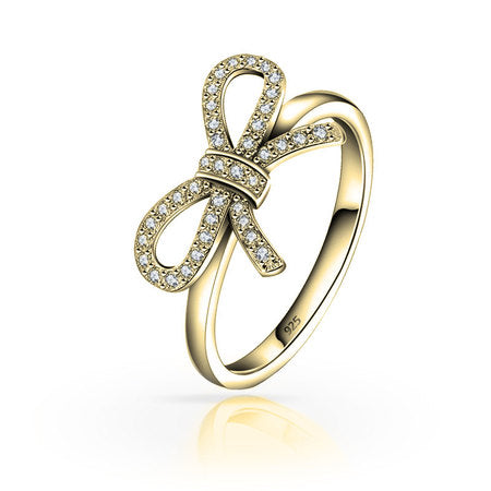 Bow Ring 24k Gold Plated