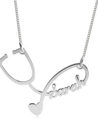 Stethoscope Necklace Sterling Silver