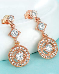 Zircon Vintage Allure Drop Earrings