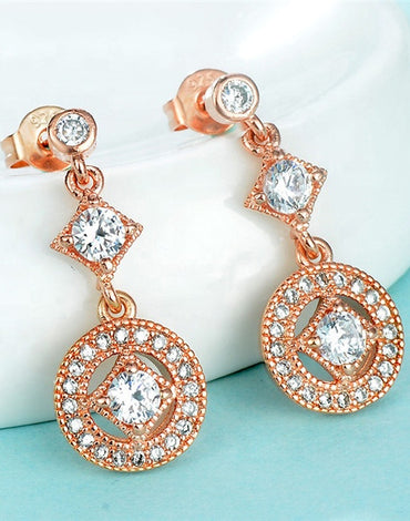 Zircon Vintage Allure Drop Earrings