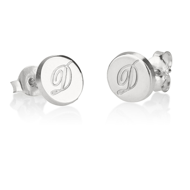 Initial Studs Sterling Silver