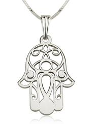 Hamsa Necklace - Sterling Silver