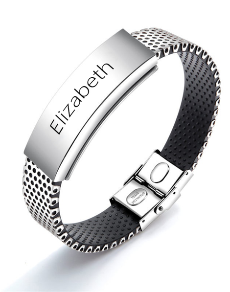 Men Stainless Steel Personalised Bracelet