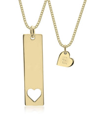 Mother and Daughter Necklace 24 k Gold Plated