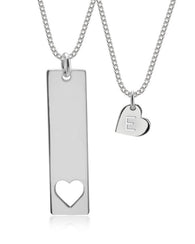 Mother and Daughter Necklace Sterling Silver