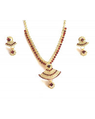 Traditional Necklace Set - KN032 - Indian Fashion Jewellery Online