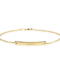 Skinny Bar Bracelet - 24k Gold Plated