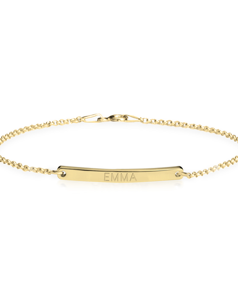 Skinny Bar Bracelet - 24k Gold Plated