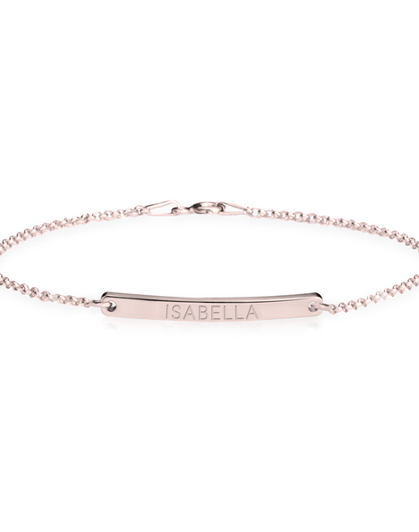 Skinny Bar Bracelet - Rose Gold Plated