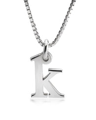 Small Initial Necklace - Sterling Silver