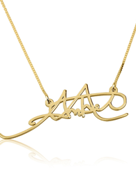 Signature Necklace 14k Gold