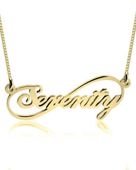 Personalised Infinity Name Necklace - 24k Gold Plated