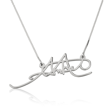 Signature Necklace 14k White Gold
