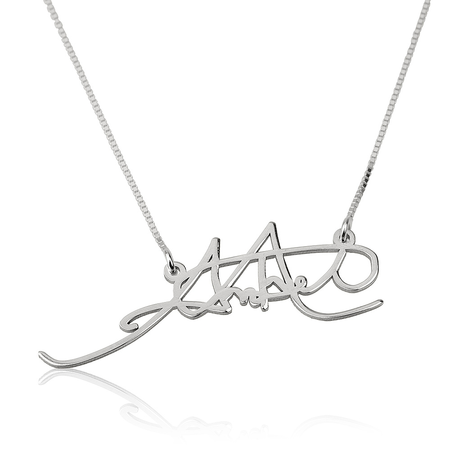Signature Necklace 14k White Gold