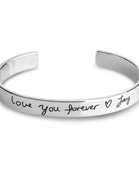 Customised Hand Written Message Bracelet Silver