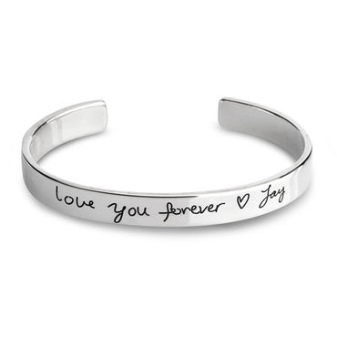 Customised Hand Written Message Bracelet Silver