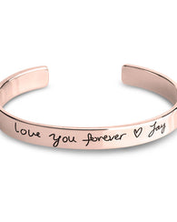 Customised Hand Written Message Bracelet Rosegold Plated